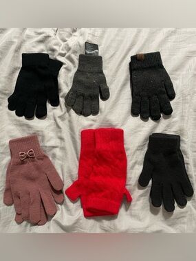 3/$20 Winter Gloves - Pink, Red, Black, Gray